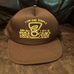 Vintage Brown Quirky Trucker Cap SnapBack Dry Humor